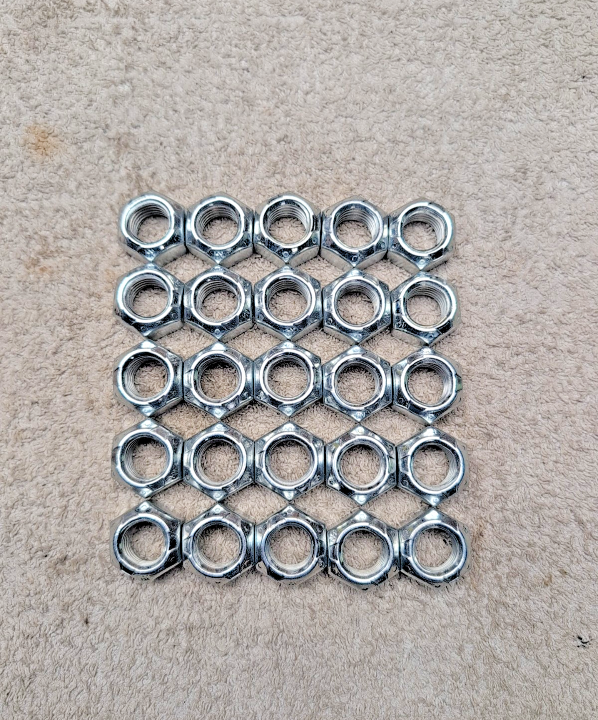 5/8"-18 NF Grade 8 Hex Top Lock Cone Nuts Zinc Clear Coarse Thread – 25 Pack