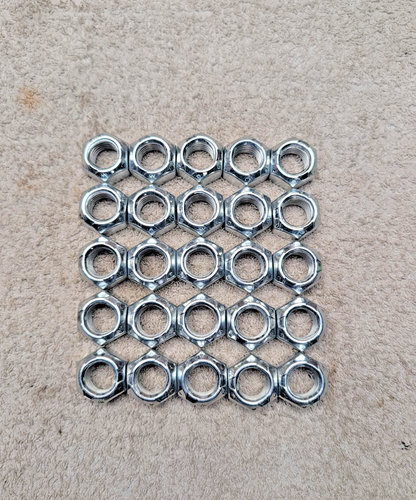 5/8"-18 NF Grade 8 Hex Top Lock Cone Nuts Zinc Clear Coarse Thread – 25 Pack