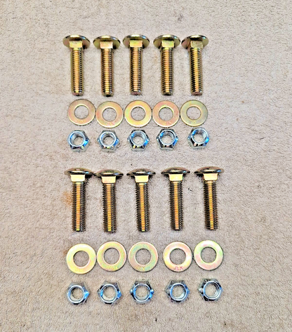 SNOW PLOW CUTTING EDGE (10) CARRIAGE BOLTS 1/2-13 X 2 (10) LOCK NUTS BOLT KIT