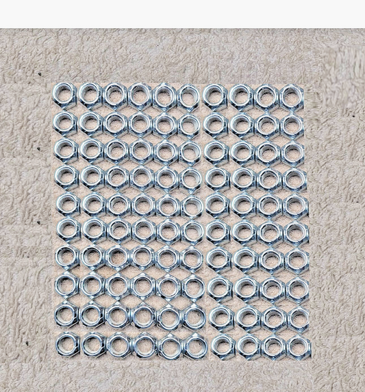 5/8"-11 Grade 8 Hex Top Lock Cone Nuts Zinc Clear Coarse Thread – 100 Pack