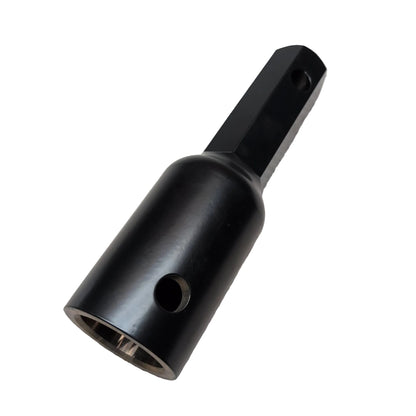 Auger Adapter 2-9/16 Inch Round Unit Female to 2 Inch Hex Bit Male