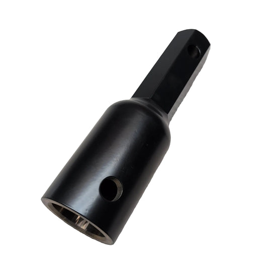 Auger Adapter 2-9/16 Inch Round Unit Female to 2 Inch Hex Bit Male