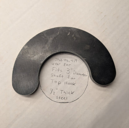 Wear Plate Ear for Top Hook fits JRB 416 418 Quick Attach Loader Mounts