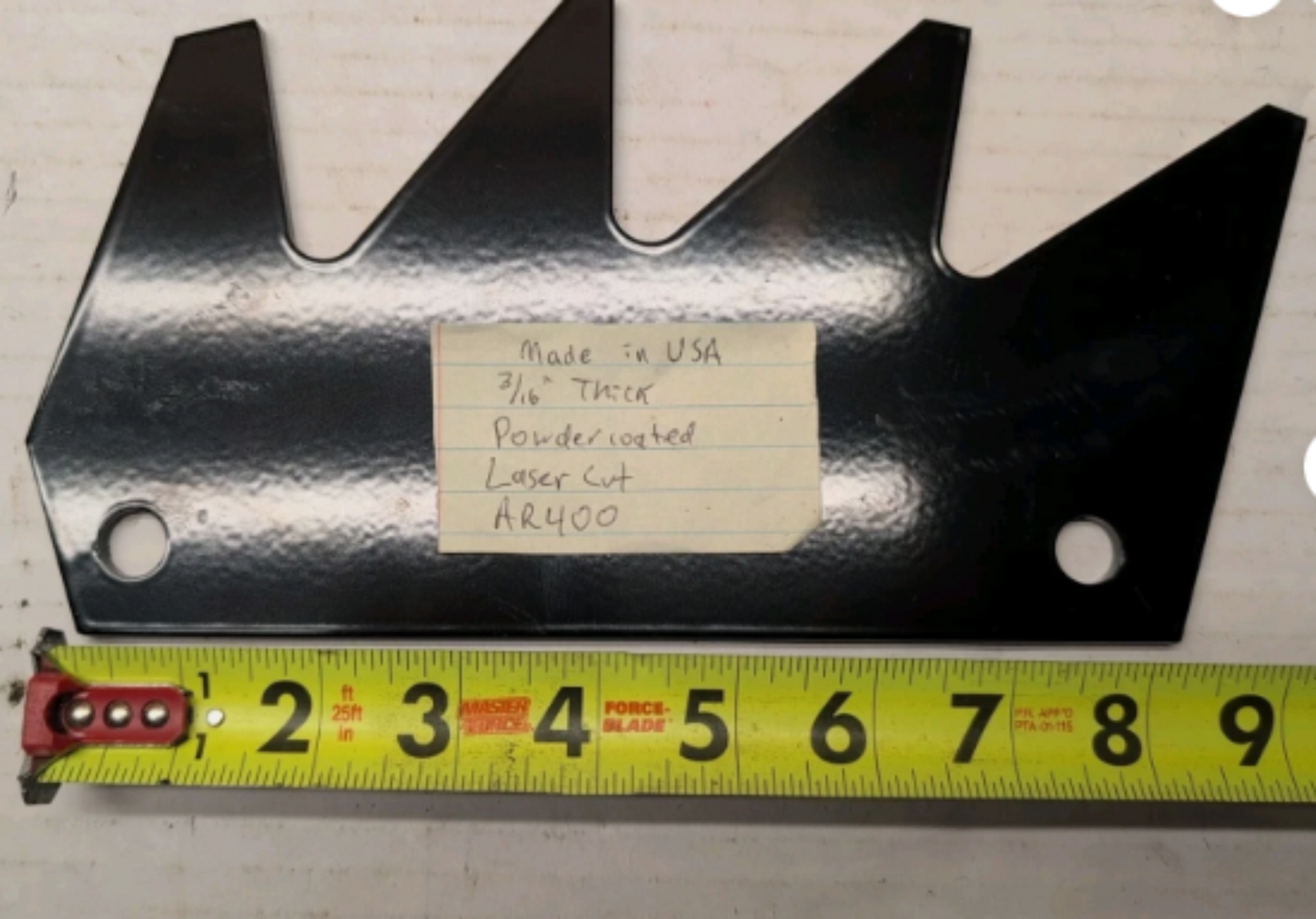 Manure Spreader Beater Blade Tip - Fits Pik Rite 490 - PR26825